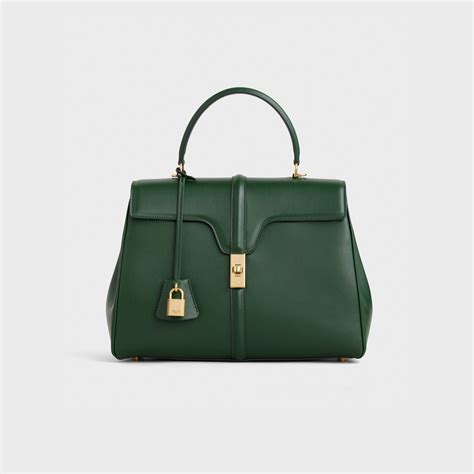 celine malachite|Medium 16 Bag in Satinated Calfskin .